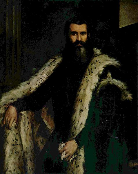 A Man previously identified as Daniele Barbaro  ca 1562-1570 by Paolo Veronese 1528-1588  Pitti Palace Florence